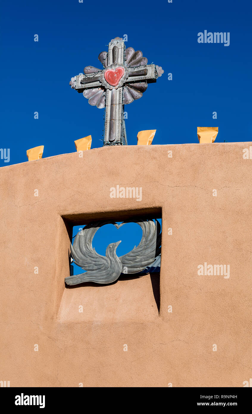 Santo Niño preghiera portale esterno in Chimayo, Nuovo Messico, STATI UNITI D'AMERICA Foto Stock