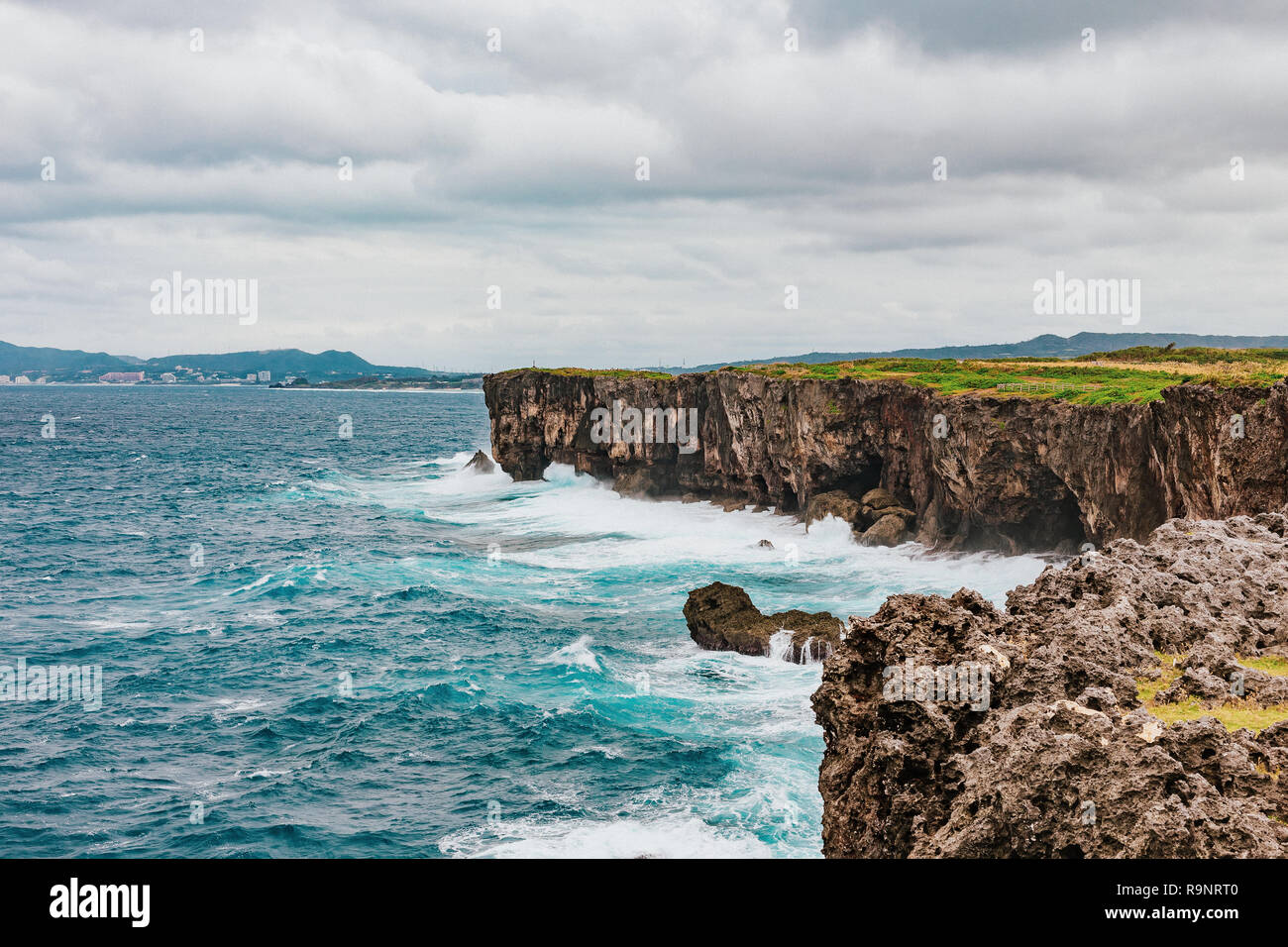 Capo Faro Hirakubo, Ishigaki Island, Prefettura di Okinawa, in Giappone Foto Stock