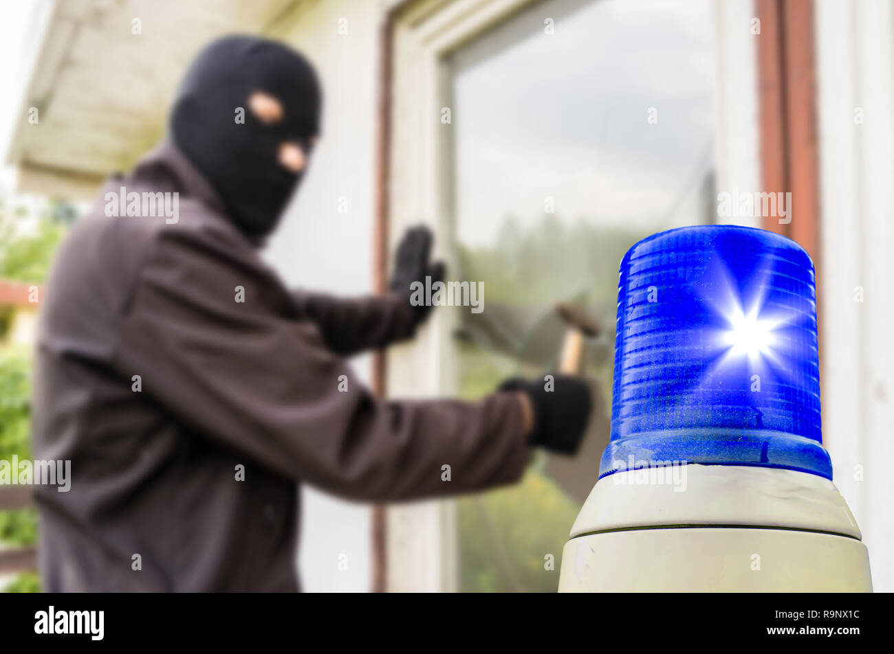 Interruzioni di criminali in Foto Stock