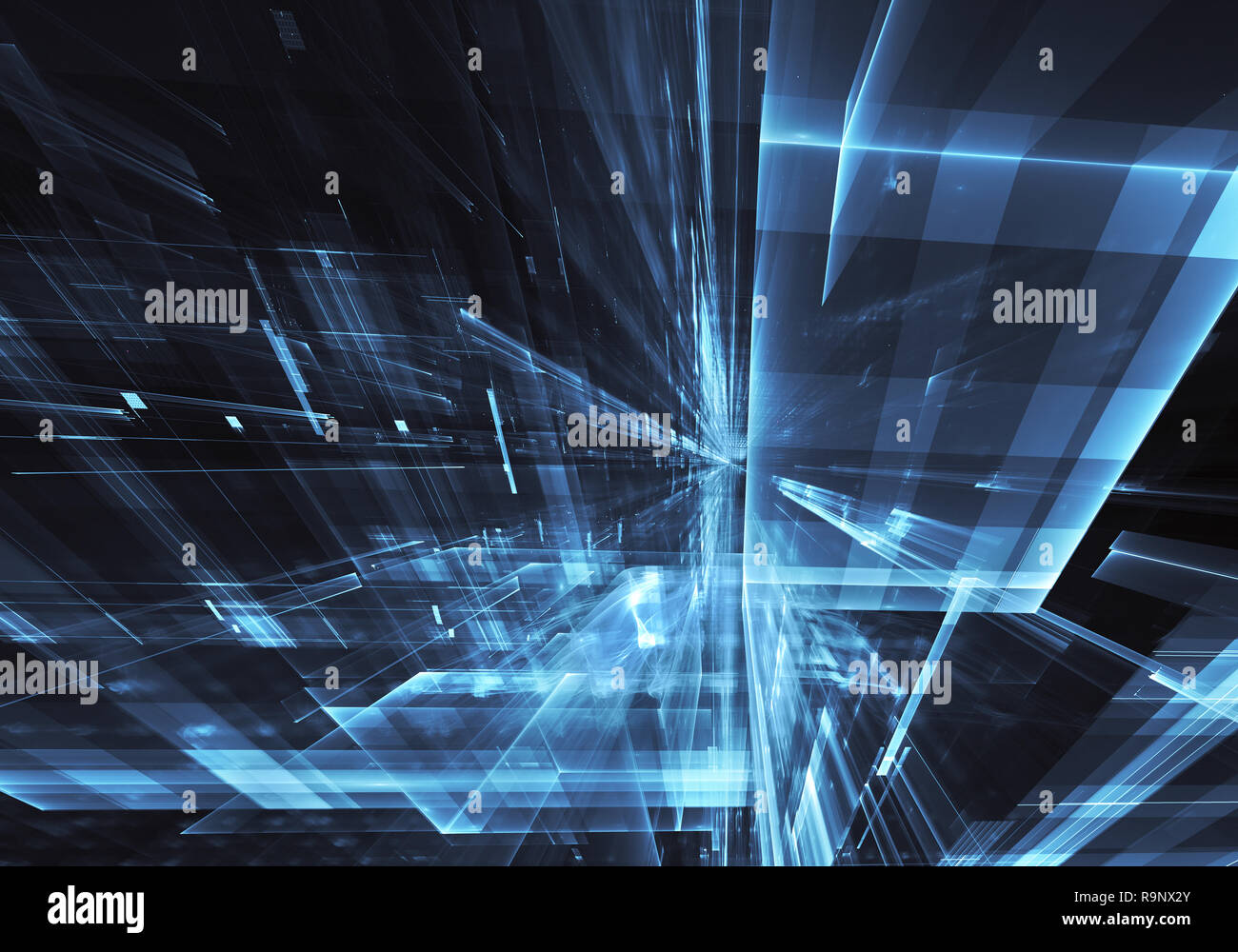 Generata da computer tehnology astratta immagine. Tridimensionale 3D frattale, texture Foto Stock