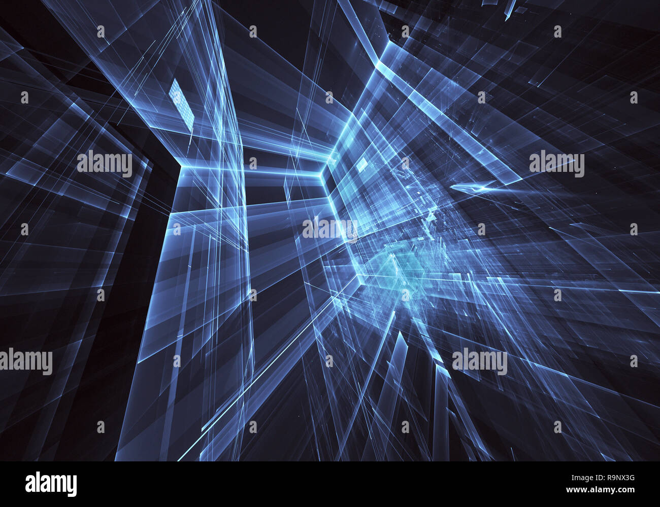 Generata da computer tehnology astratta immagine. Tridimensionale 3D frattale, texture Foto Stock