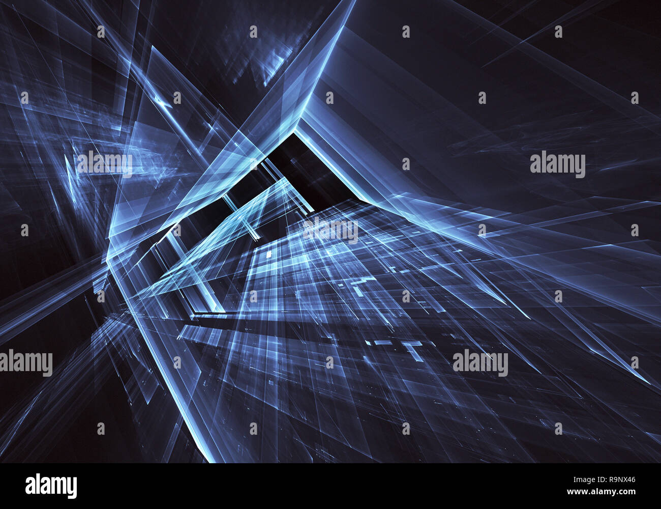 Generata da computer tehnology astratta immagine. Tridimensionale 3D frattale, texture Foto Stock