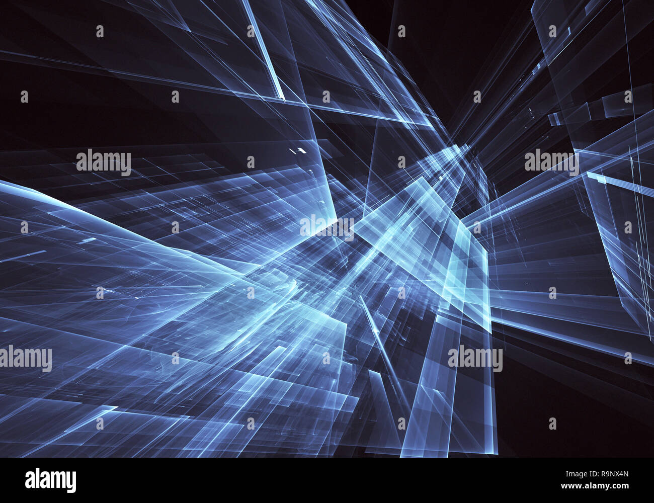 Generata da computer tehnology astratta immagine. Tridimensionale 3D frattale, texture Foto Stock