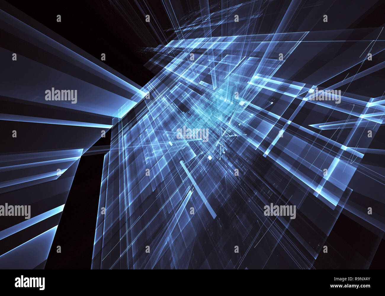 Generata da computer tehnology astratta immagine. Tridimensionale 3D frattale, texture Foto Stock