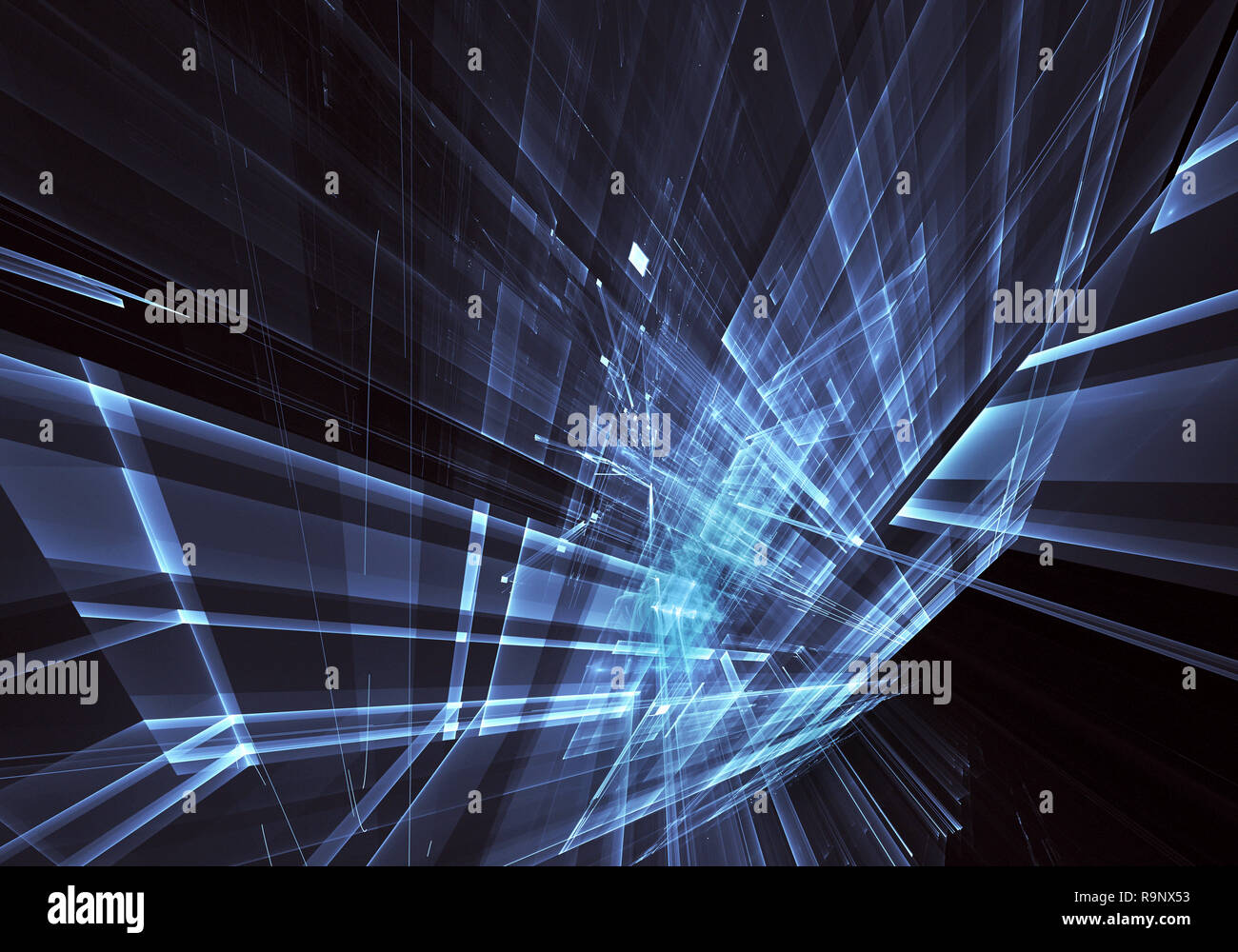 Generata da computer tehnology astratta immagine. Tridimensionale 3D frattale, texture Foto Stock