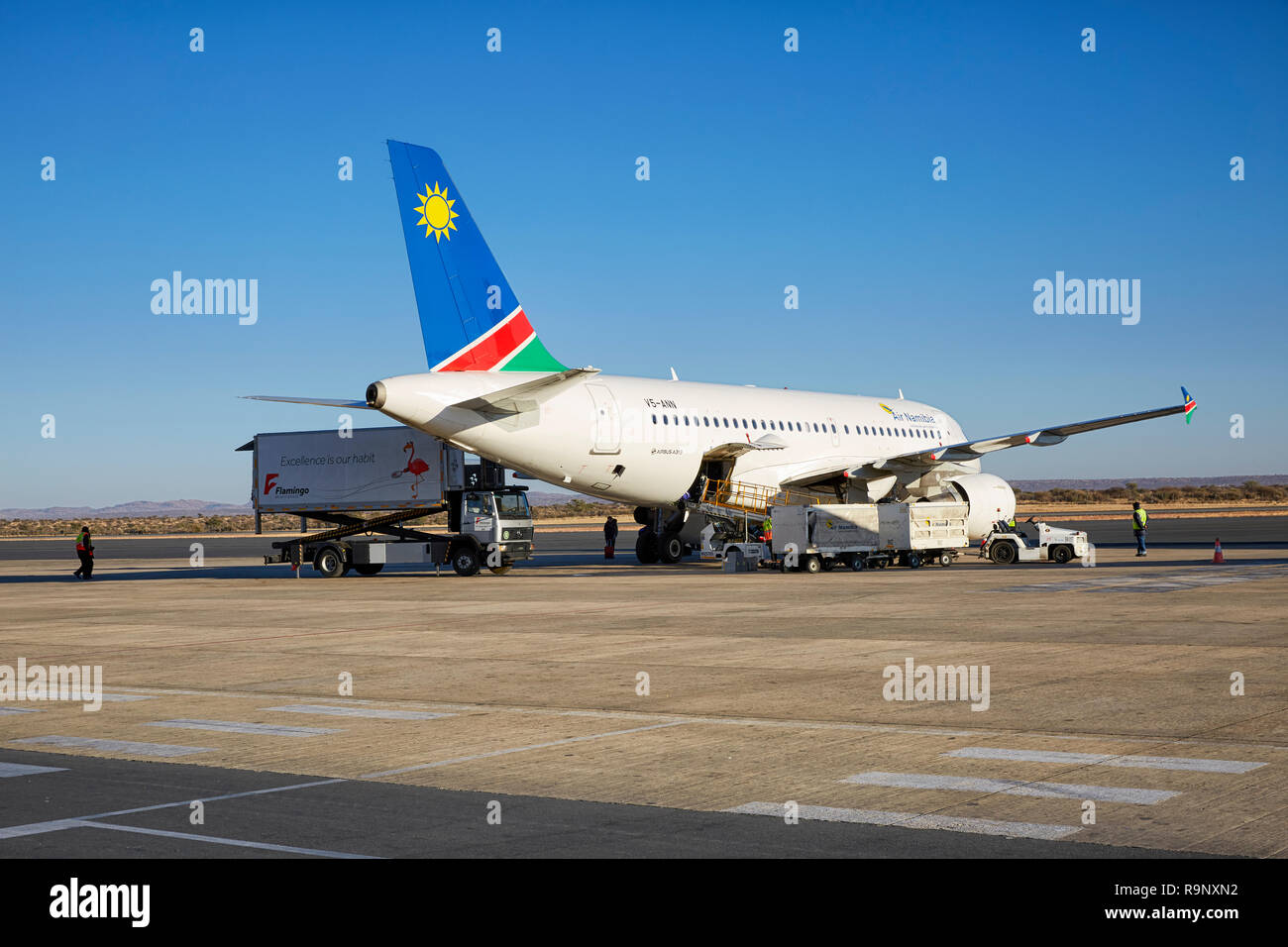 Air Namibia aereo aereo Airbus A319 WDH Windhoek Osea Kutako International Airport Windhoek Namibia Foto Stock