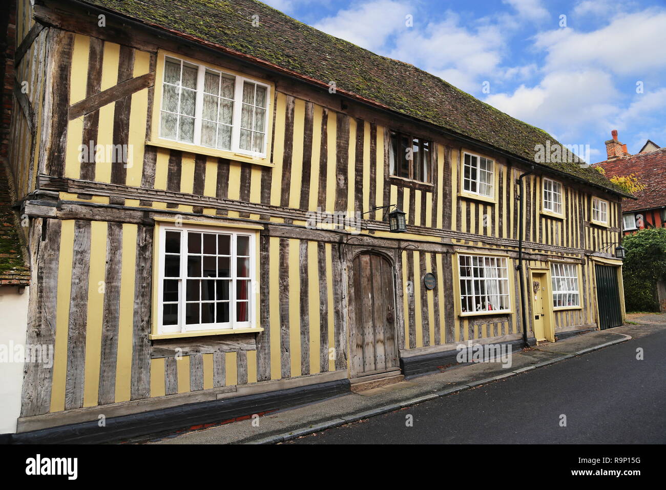 White Horse pub (ora casa privata), acqua Street, Lavenham, Babergh district, Suffolk, East Anglia, Inghilterra, Gran Bretagna, Regno Unito Regno Unito, Europa Foto Stock