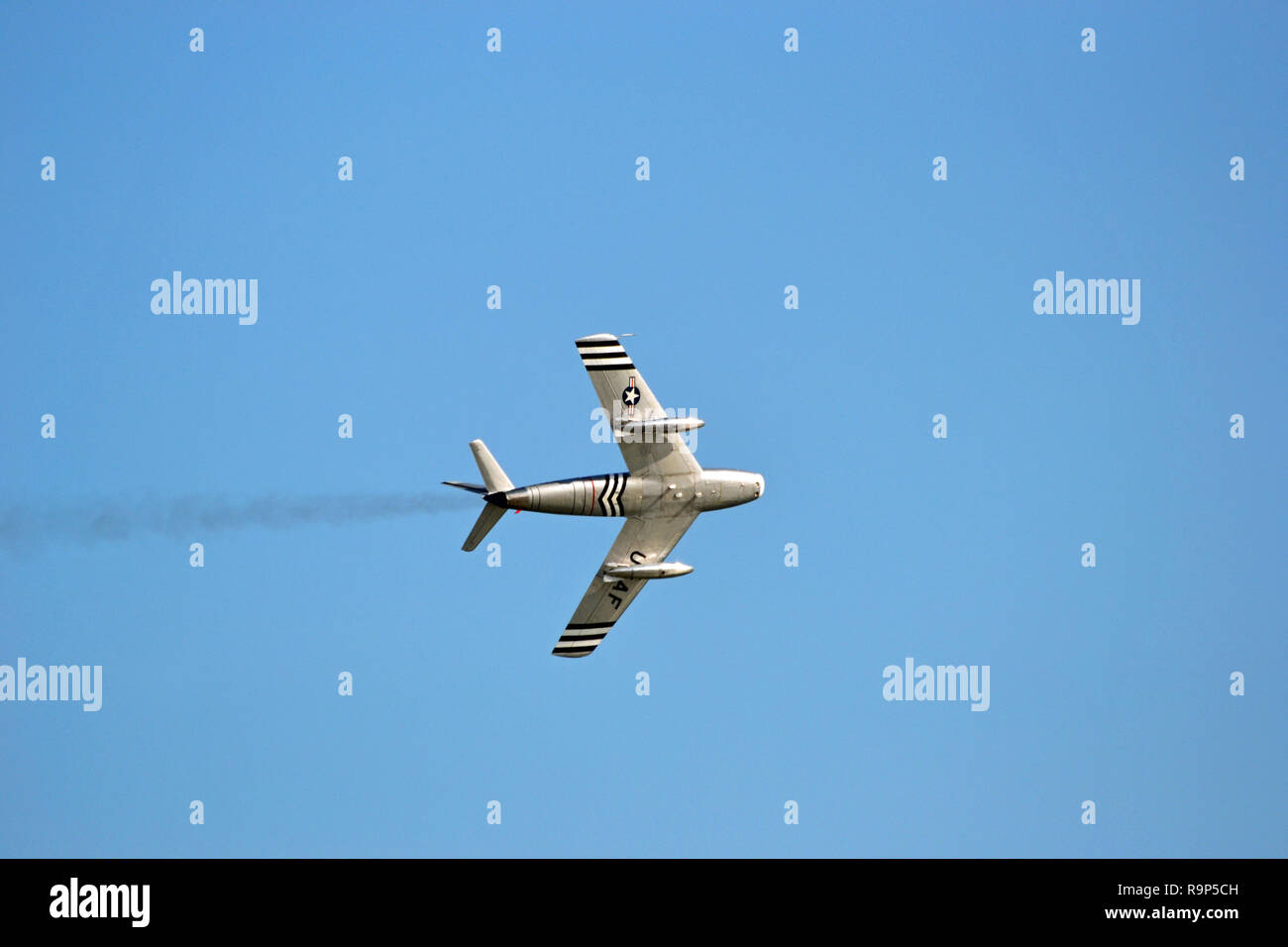 Saberjet, US Air Force, in volo a Eastbourne Airbourne Air Show, East Sussex, England, Regno Unito Foto Stock