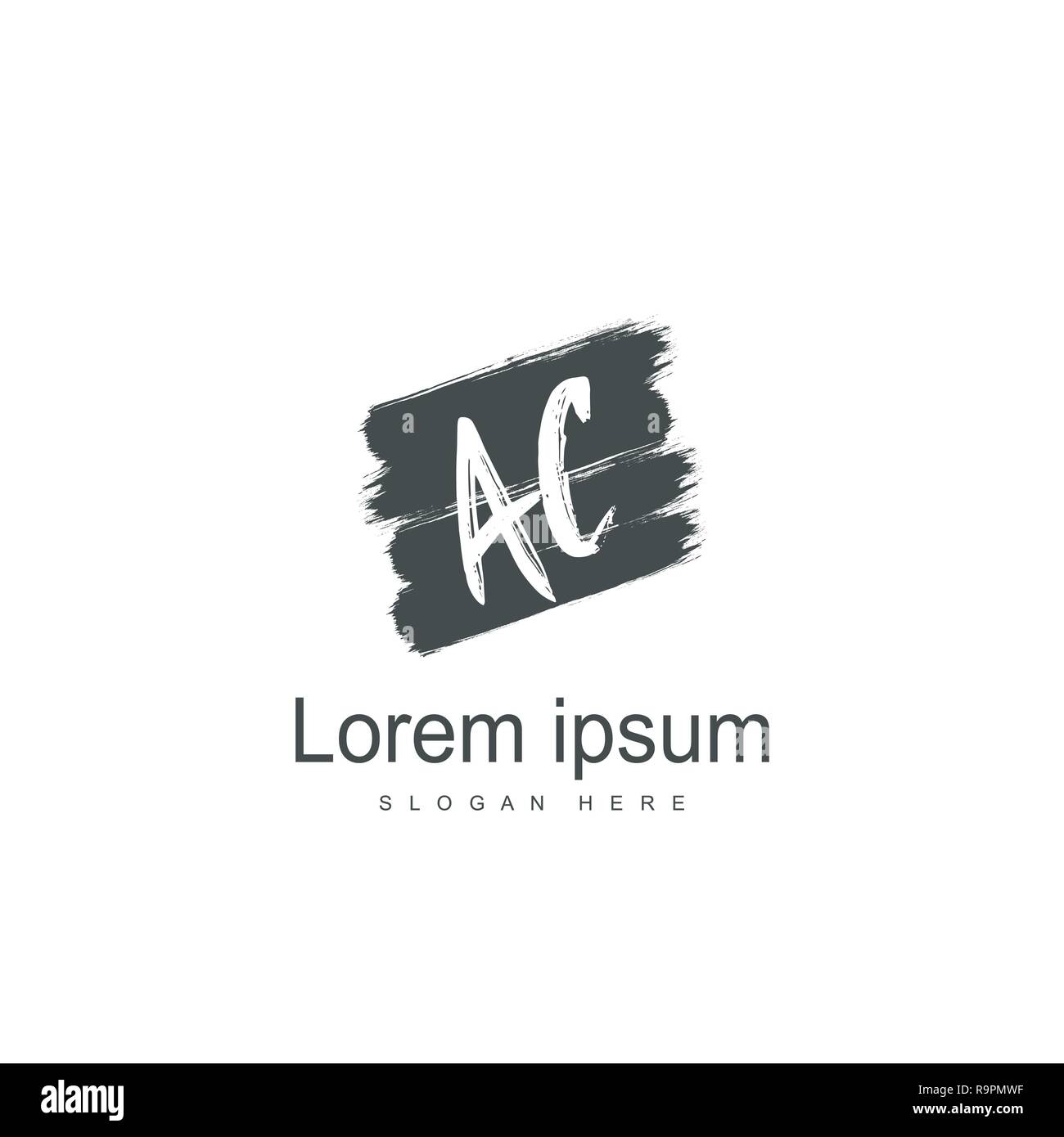 Lettera iniziale AC Modello Logo Design Vettoriali Illustrazione Vettoriale