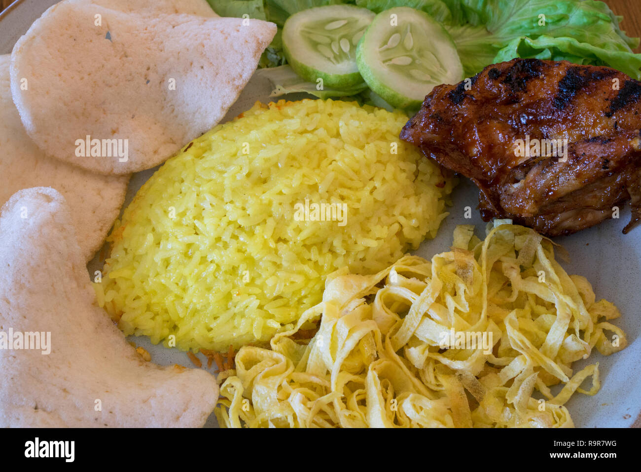 6.8B, Nasi Kuning, IndonesianBook Foto Stock