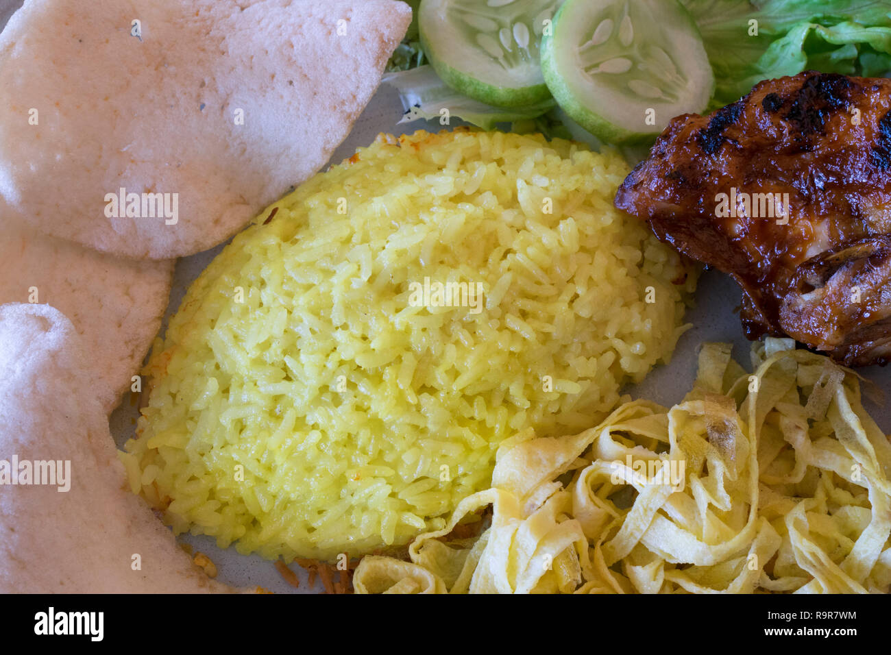 6.8B, Nasi Kuning, IndonesianBook Foto Stock