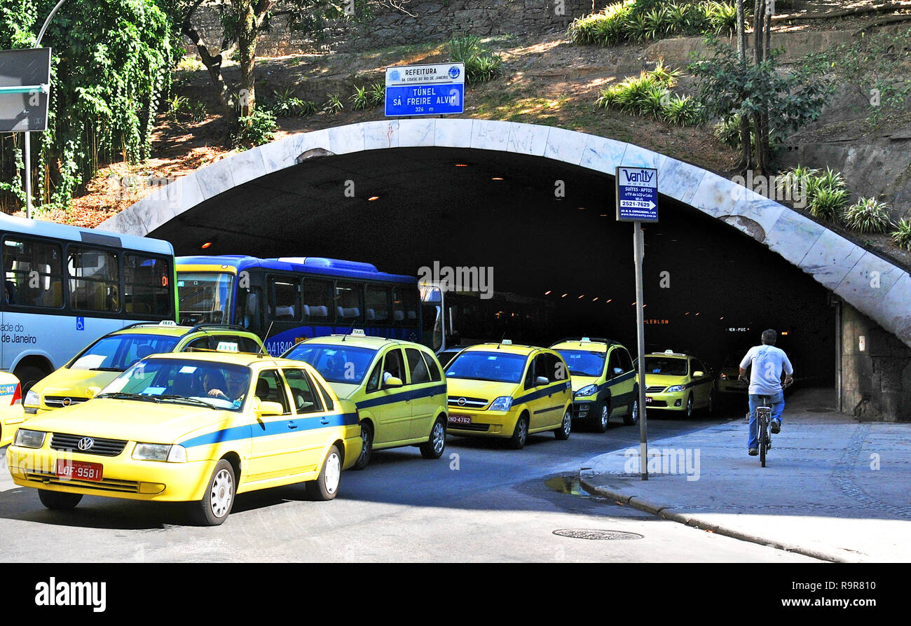 Sa Freire Alvim tunnel, Copacabana, Rio de Janeiro, Brasile Foto Stock