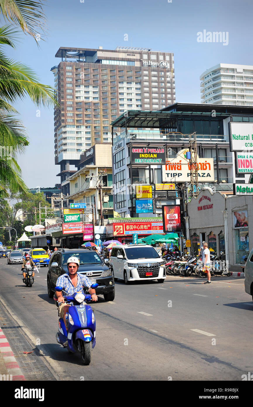 Beach Road Pattaya Thailandia Foto Stock