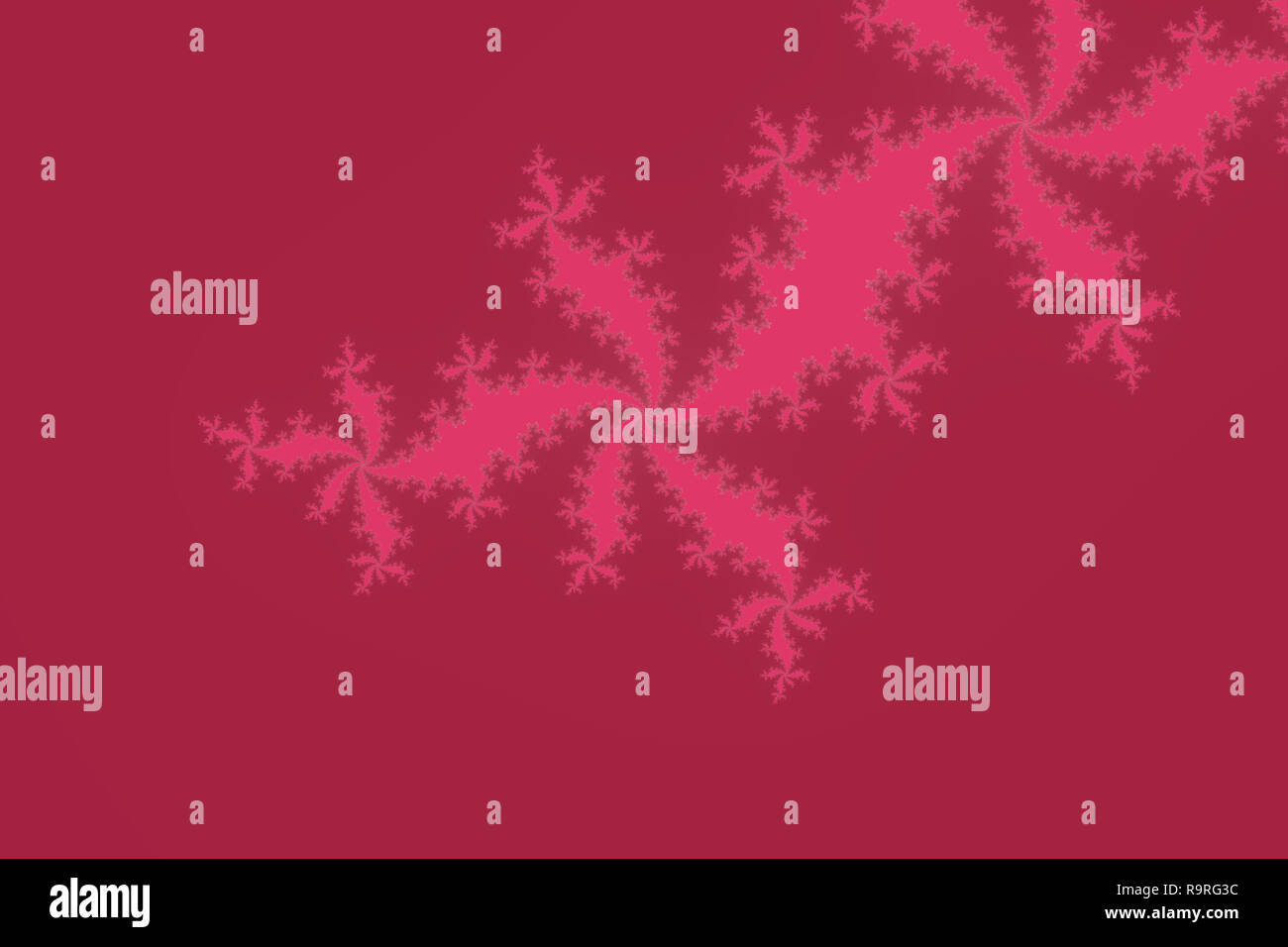 Mandelbrot fractal geometrico astratto sfondo ipnotico con forme e colori rossi Foto Stock