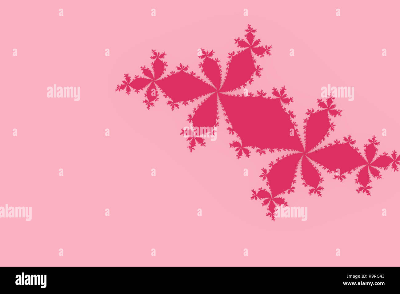 Mandelbrot fractal geometrico astratto sfondo ipnotico con forme e colori rossi Foto Stock