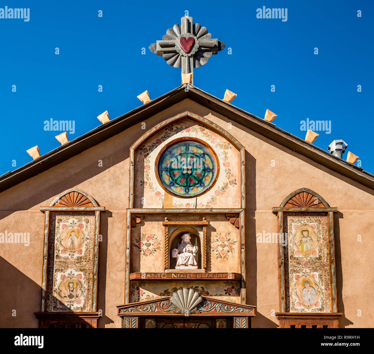 Santo Niño cappella a Chimayo, Nuovo Messico, STATI UNITI D'AMERICA Foto Stock