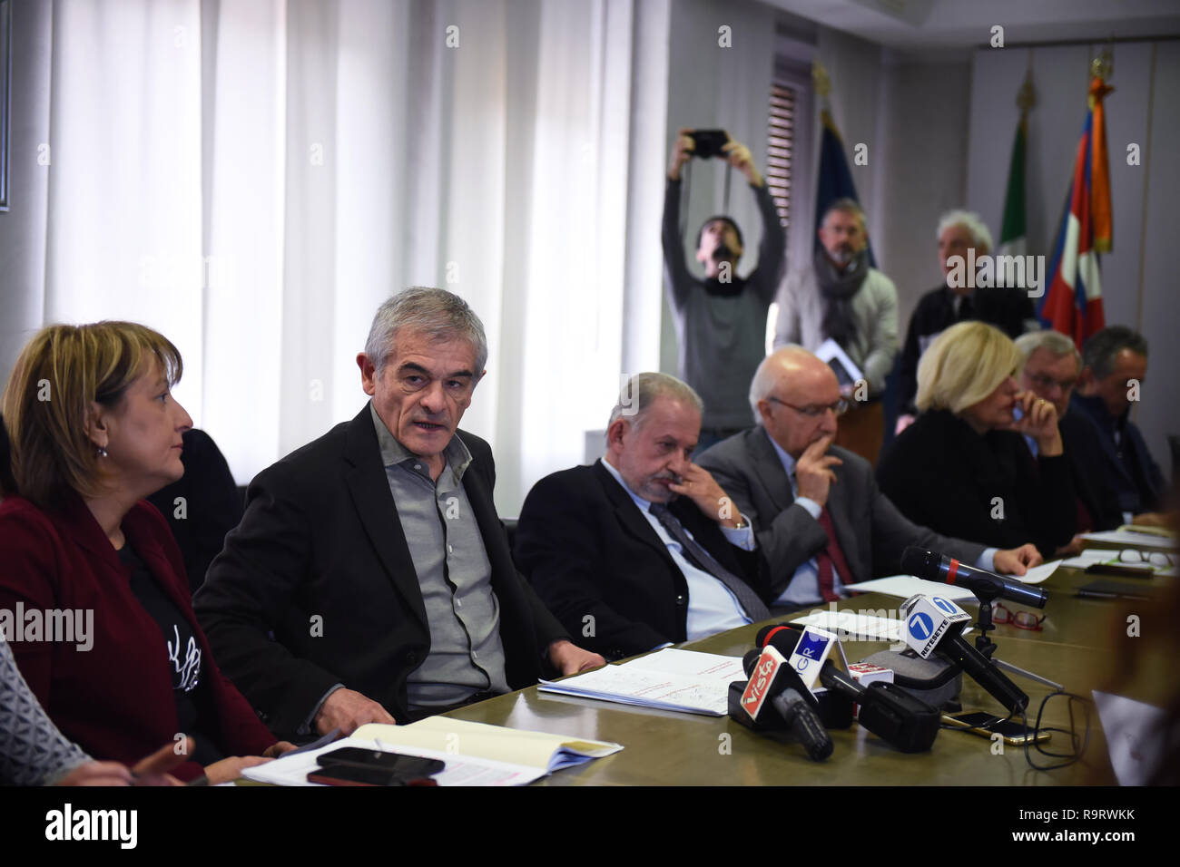 Foto LaPresse/Giordan Ambrico 28/12/2018, Torino (Italia) cronaca Conferenza di fine anno con Chiamparino Nella foto: Sergio Chiamparino Foto LaPresse/Giordan Ambrico 28 dicembre 2018 , Torino (Italia) news fine anno conferenza stampa whit Sergio Chiamparino nel pic: Sergio Chiamparino Foto Stock