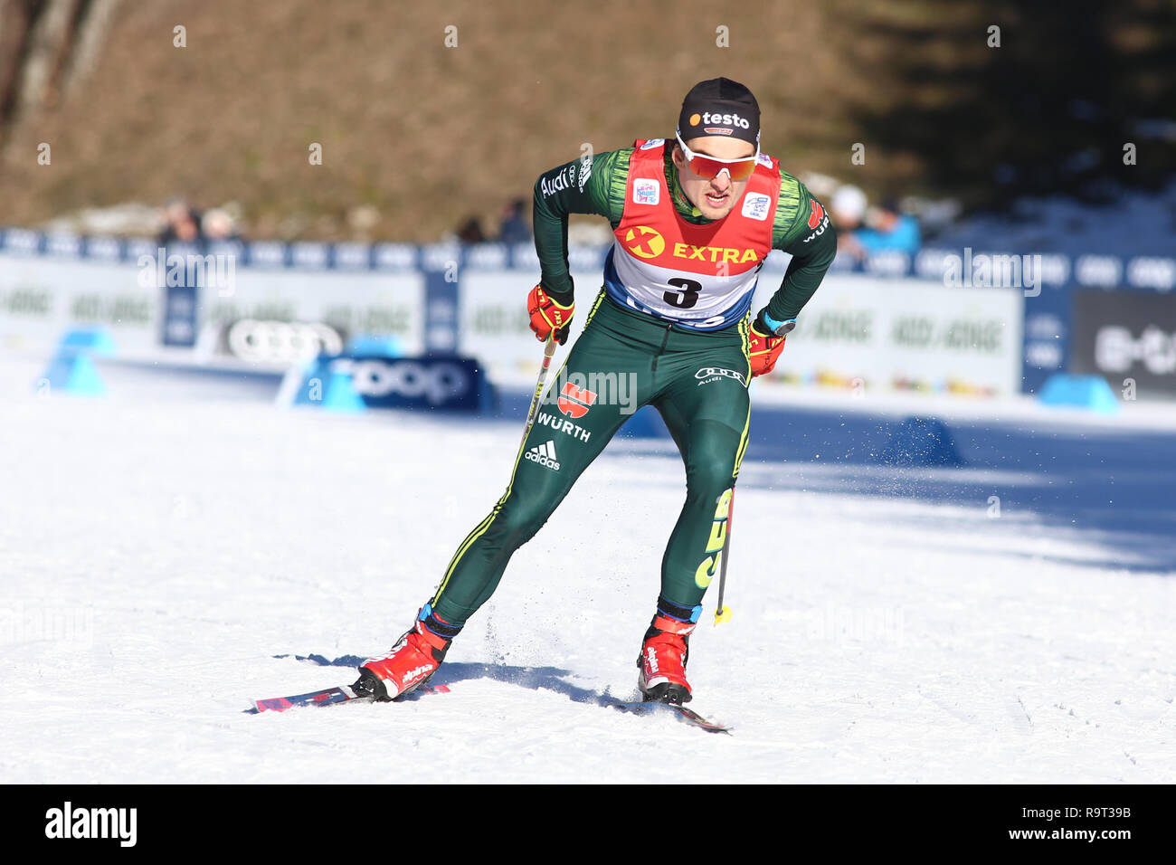 Dobbiaco, Alto Adige, Italia. 29 Dic, 2018. FIS Cross Country Ski World Cup, Mens Sprint; Janosch Brugger (GER) in azione Credit: Azione Plus sport/Alamy Live News Foto Stock