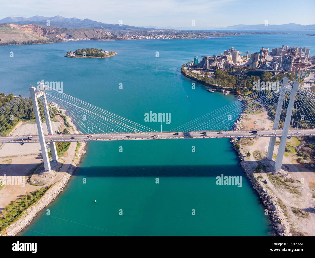Chalkida's bridge in Grecia Foto Stock