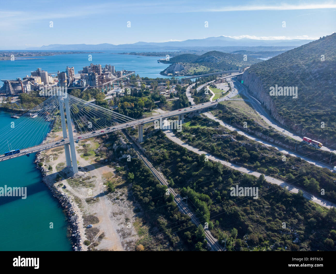 Chalkida's bridge in Grecia Foto Stock