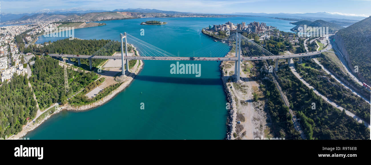 Chalkida's bridge in Grecia Foto Stock