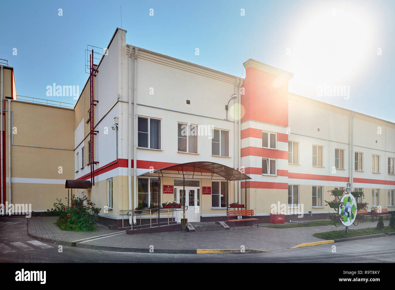 GRODNO, Bielorussia - Ottobre 2018: Grodno impianto per il riciclaggio dei rifiuti e cernita meccanica. Foto Stock