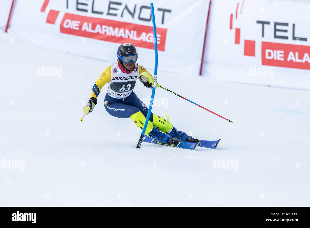 22 dicembre 2018, Courchevel Francia Ladies Slalom Audi FIS Coppa del Mondo di Sci Alpino 2019 Foto Stock