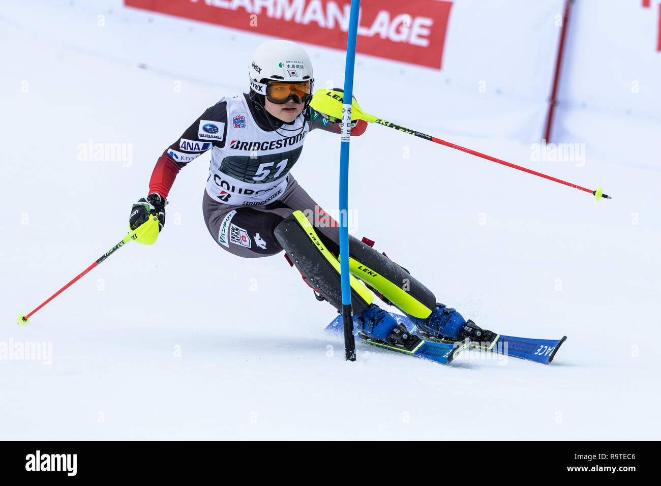 22 dicembre 2018, Courchevel Francia Ladies Slalom Audi FIS Coppa del Mondo di Sci Alpino 2019 Foto Stock