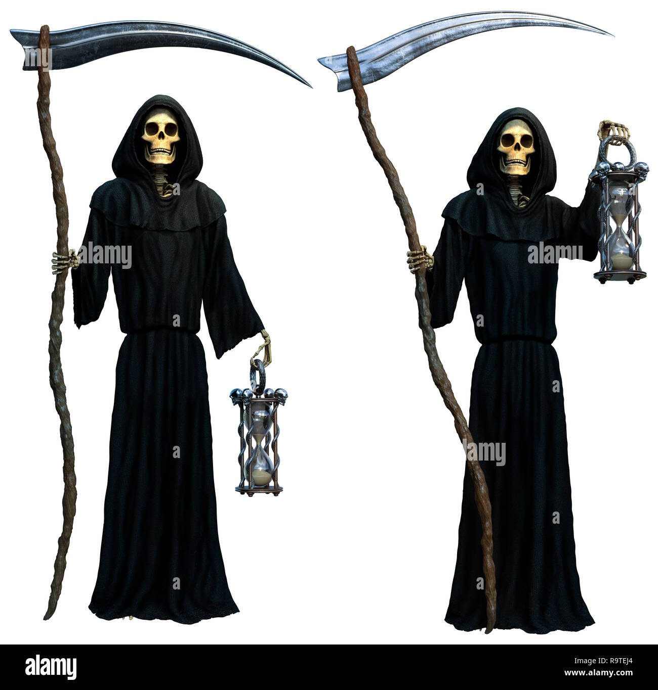 Grim Reaper 3D illustrazione Foto Stock