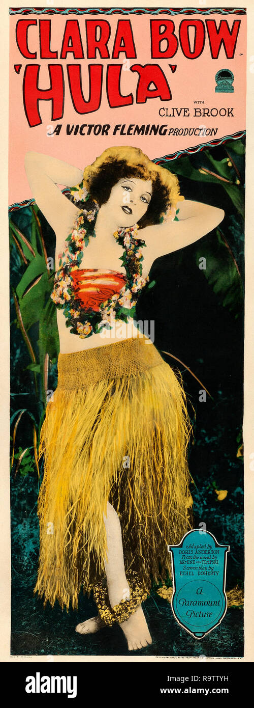 Hula (Paramount, 1927) Poster Clara Bow Riferimento File # 33635 900THA Foto Stock