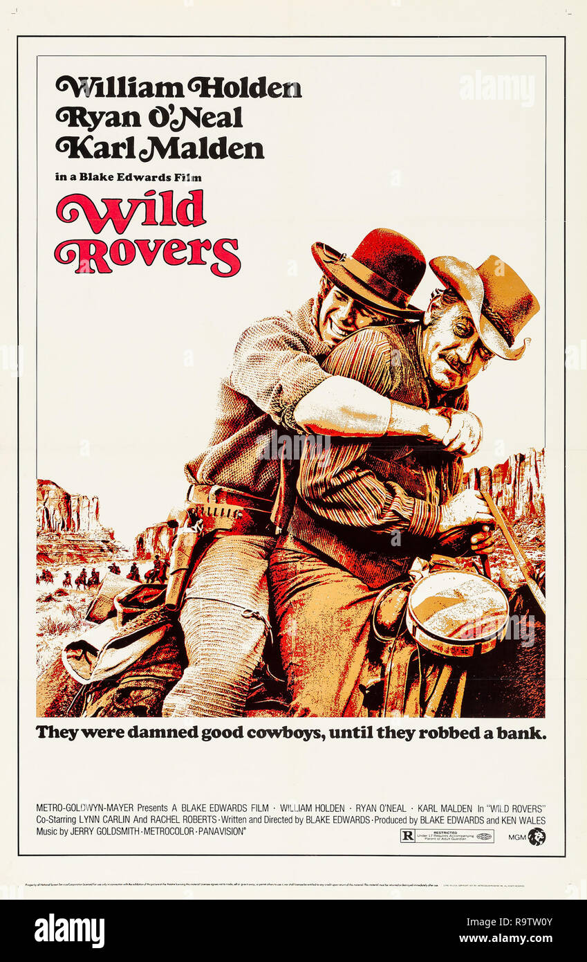 Wild Rover (MGM, 1971) Poster William Holden, Ryan O'Neal Riferimento File # 33635 934THA Foto Stock