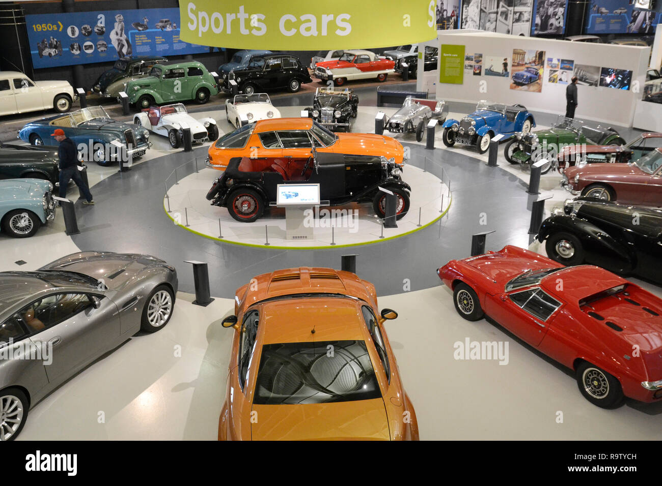 Le auto sportive presso il British Motor Museum, Gaydon, Warwickshire, Regno Unito Foto Stock