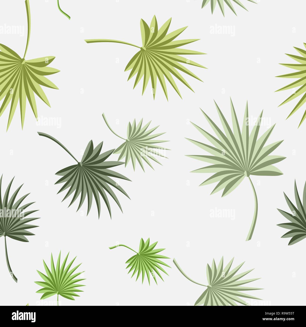 Foglie di palmo vettore senza giunture motivo floreale sfondo. Tropical Stampa 10 eps Illustrazione Vettoriale