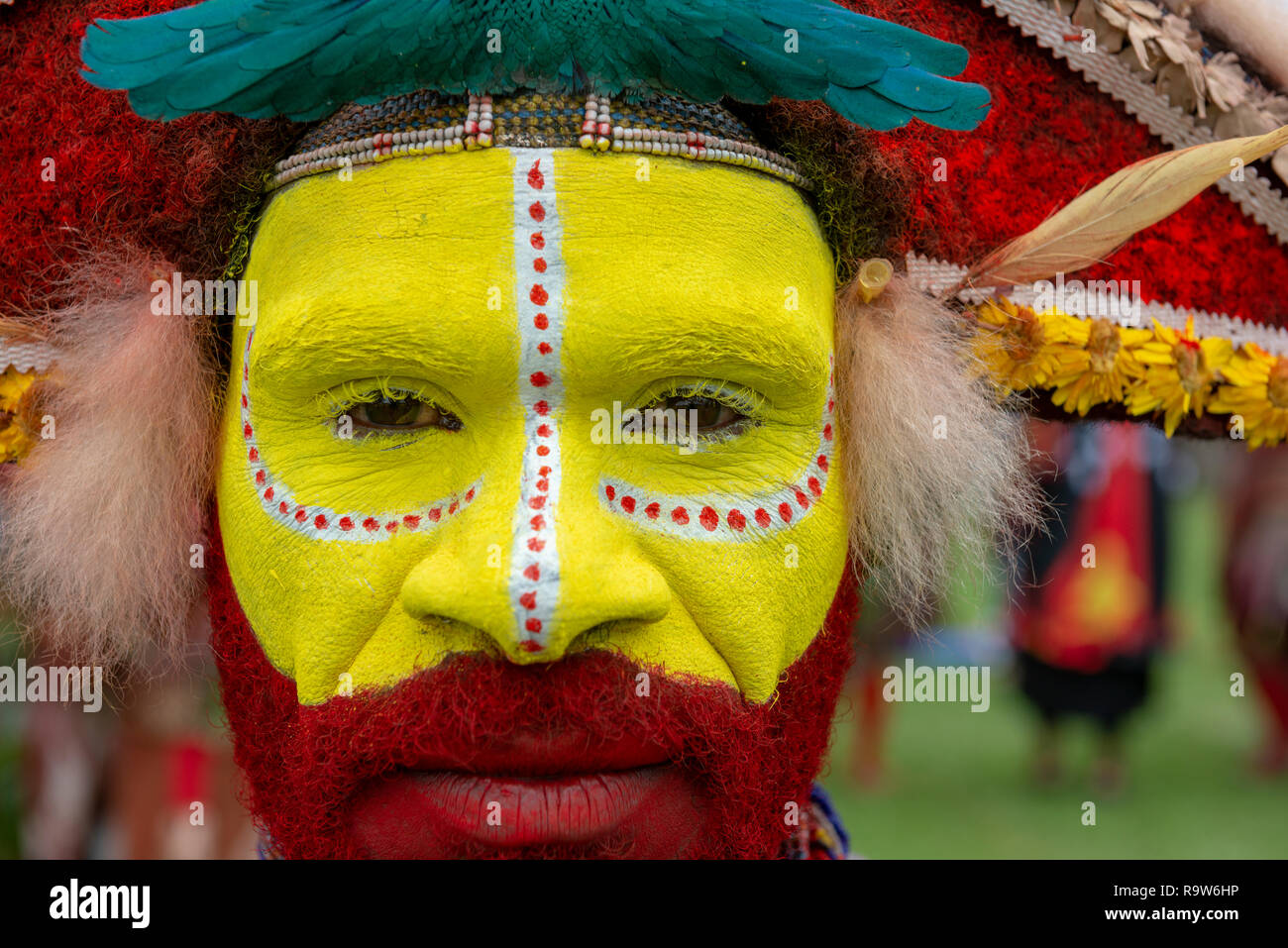 Partecipante al Festival di Goroka. Foto Stock
