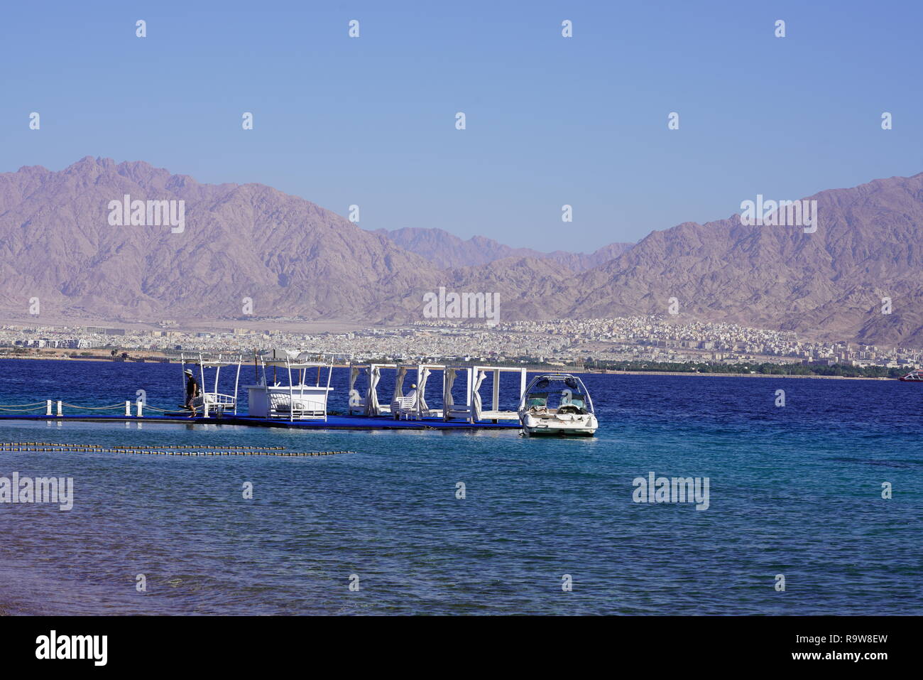 La mia amata città Eilat Foto Stock