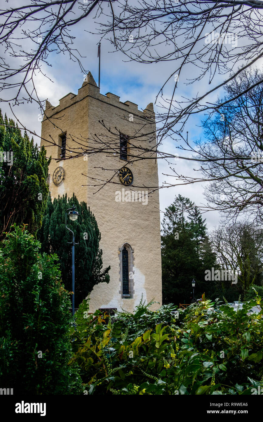 St Oswald è la Chiesa, Grasmere, Lake District, Cumbria Foto Stock