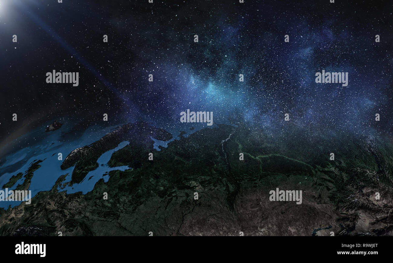 Il Pianeta Terra vista Foto Stock