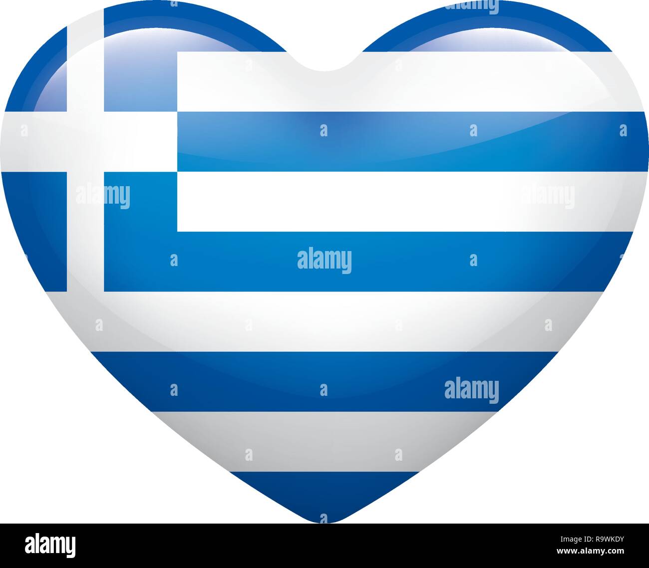 Bandiera della Grecia, illustrazione vettoriale su uno sfondo bianco. Illustrazione Vettoriale