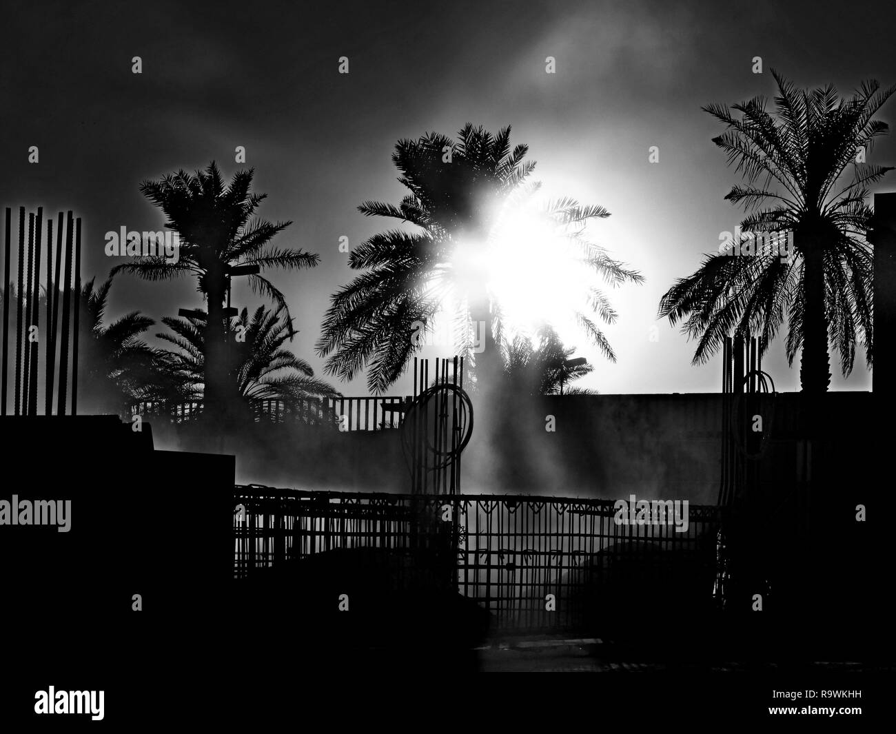 Ora del tramonto in città Foto Stock