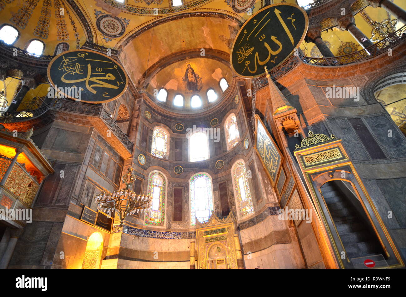Aya Sofia o sulla Basilica di Santa Sofia a Istanbul, Turchia Foto Stock