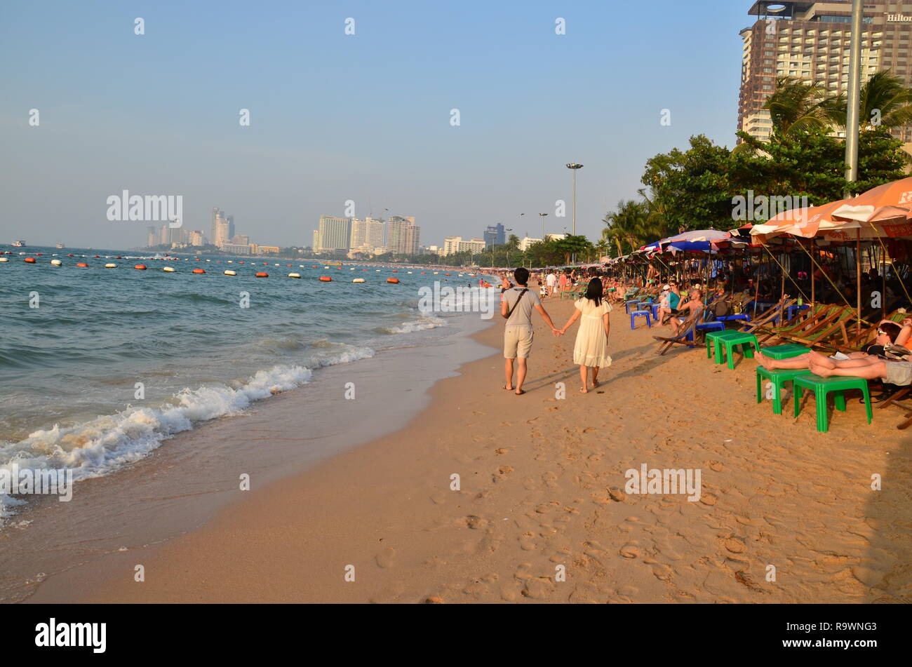 Spiaggia di Pattaya, Thailandia Foto Stock