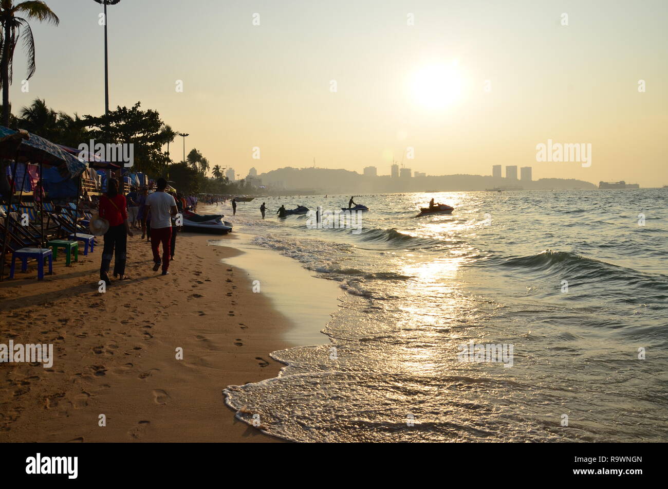 Spiaggia di Pattaya, Thailandia Foto Stock