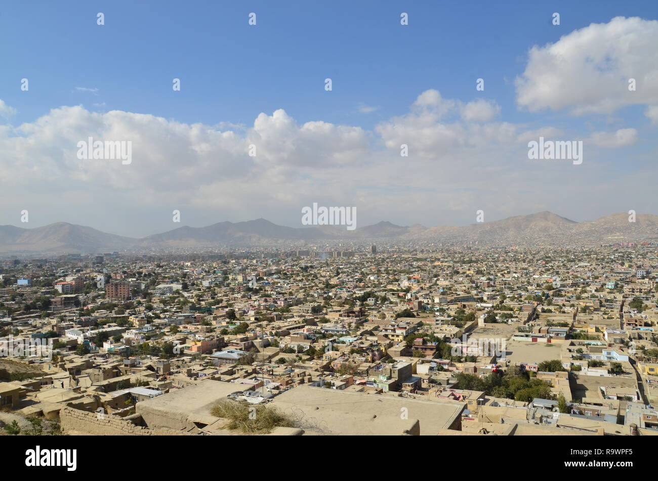 Una vista della città di Kabul, Afghanistan. Foto Stock