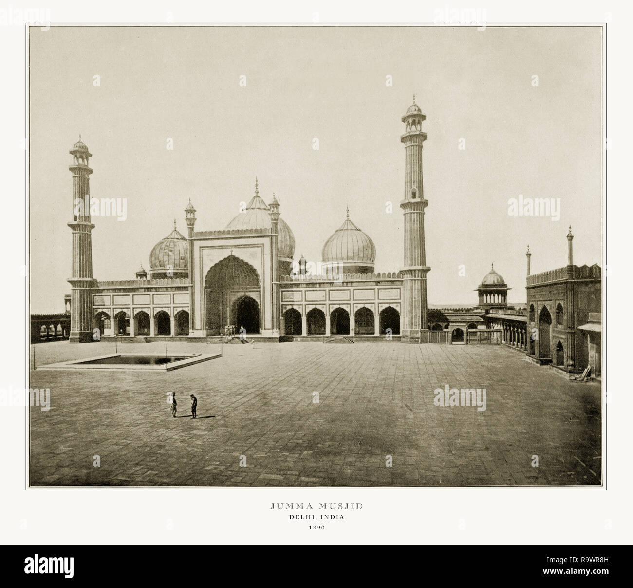 Musjid Jumma, Delhi, India, antica India fotografia, 1893 Foto Stock