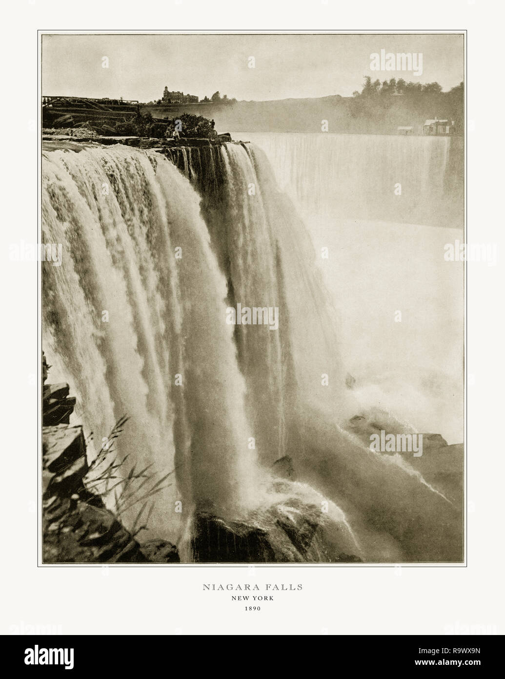 Niagara Falls, New York, Stati Uniti, antichi fotografia americana, 1893 Foto Stock