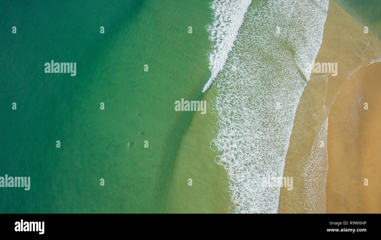 Vedute aeree di Freshwater West Beach, Pembrokeshire, Galles Foto Stock