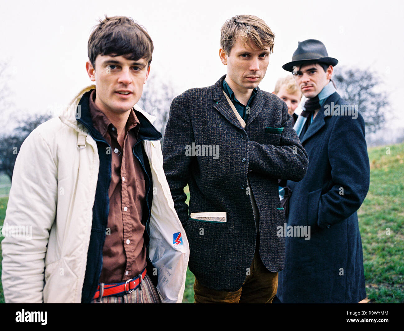 Franz Ferdinand,Scottish rock band, fotografato in Primrose Hill, Londra, Inghilterra, Regno Unito. Foto Stock