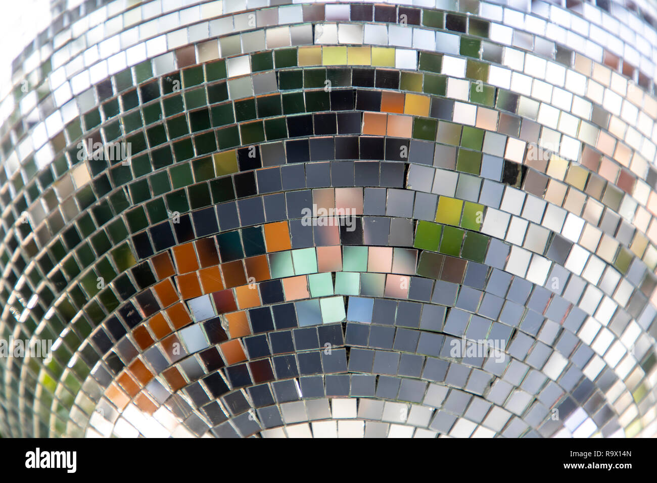 Palla da discoteca, glitter ball, sfera dello specchio, Foto Stock