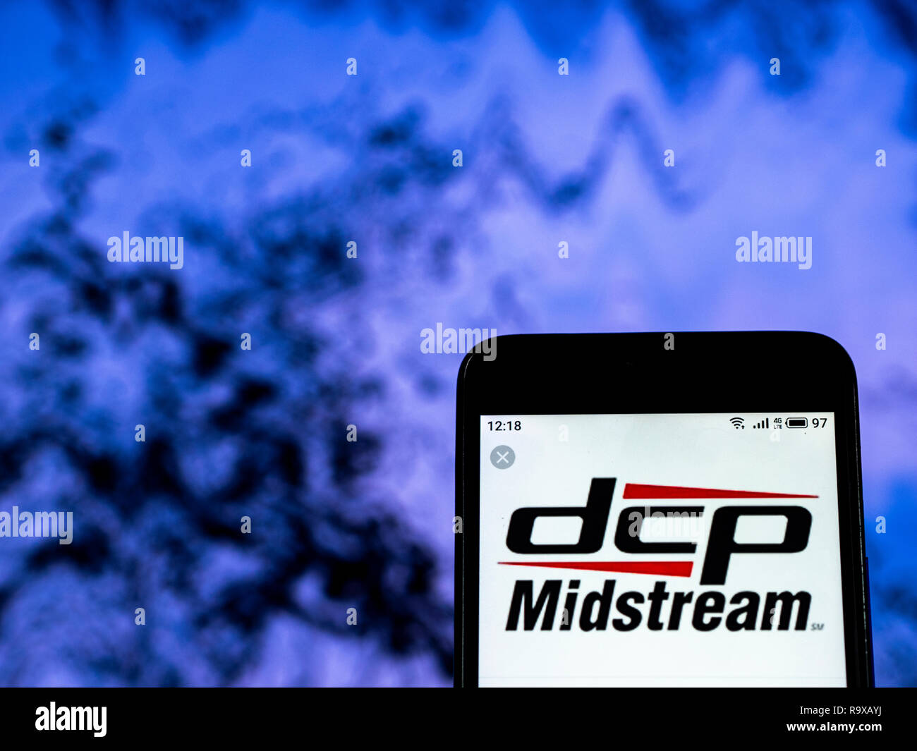 DCP Midstream Partners logo azienda vede visualizzato sul telefono intelligente Foto Stock