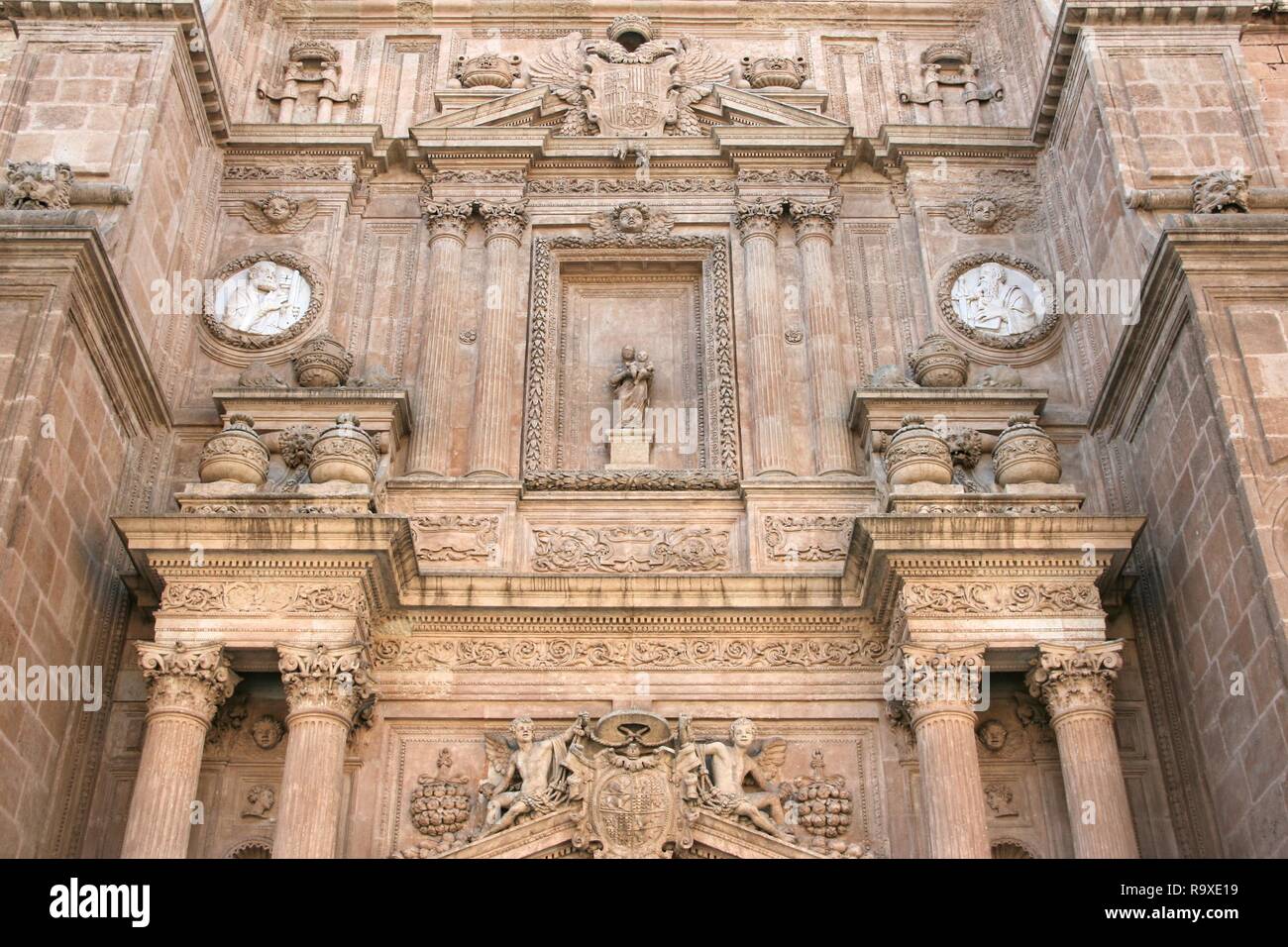 Cattedrale di Almería dettagli dell'architettura. La Chiesa in Spagna. Foto Stock